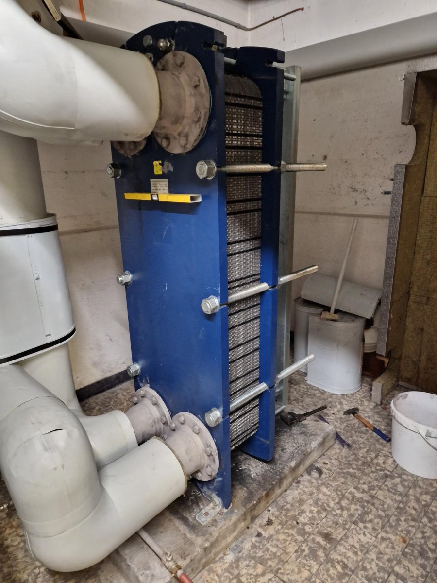 Échangeur de chaleur de grande puissance installé dans une chaufferie